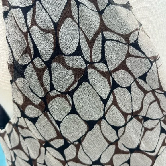 London Times Black and Cream Sleeveless Midi Dress - Picture 12 of 15